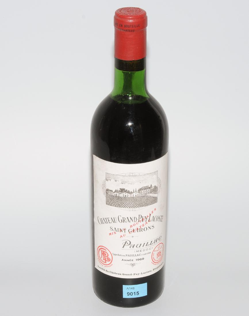Chateau Grand Puy Lacoste 1969. Pauillac, 5ème Cru: Chateau Grand Puy Lacoste 1969. Pauillac, 5ème Cru Classé. 10 Flaschen.