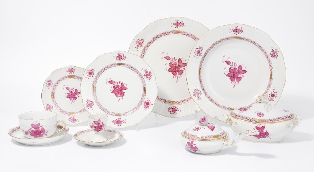 Tafelservice, Herend Nach 1945. Porzellan, Form Osier, (1 of 1)
