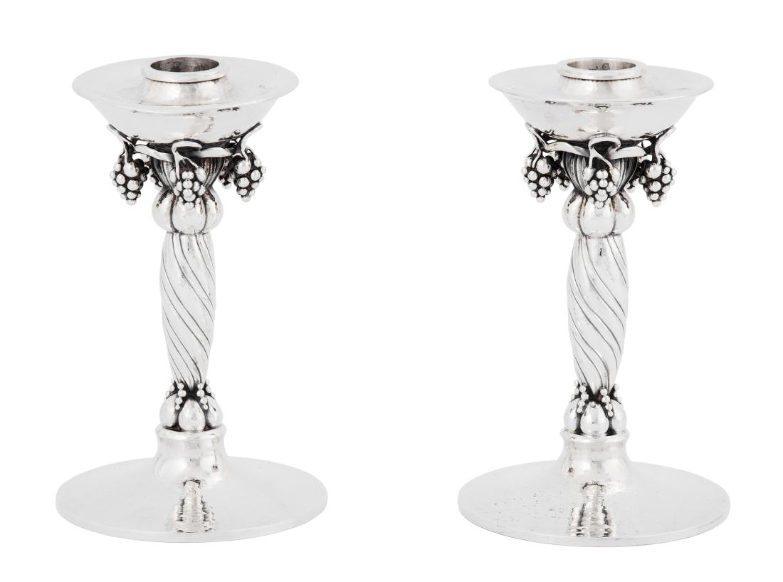 1 Paar Kerzenstöcke, Georg Jensen Kopenhagen, (1 of 1)
