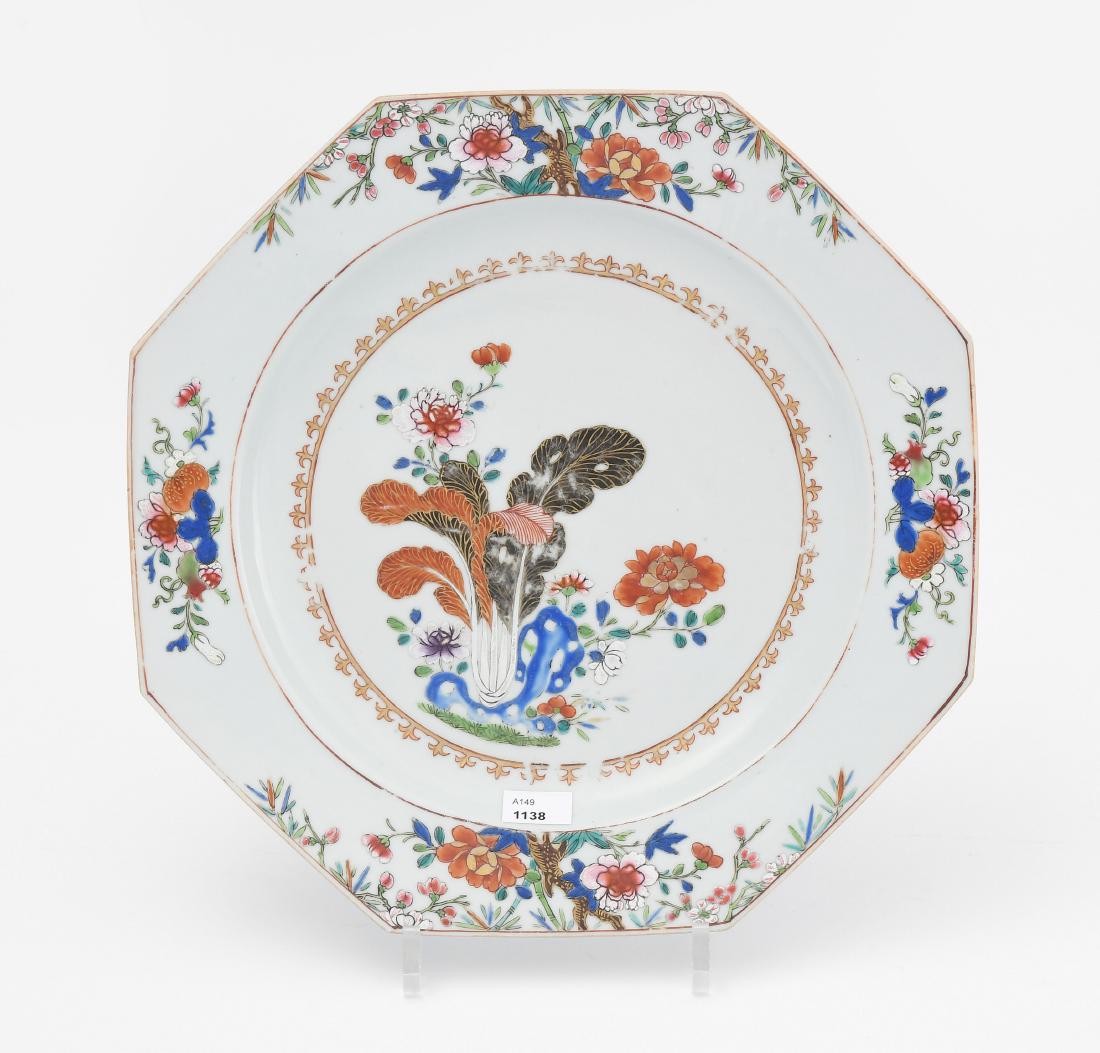 Platte China, 19.Jh. Porzellan. Compagnie des Indes. (1 of 1)