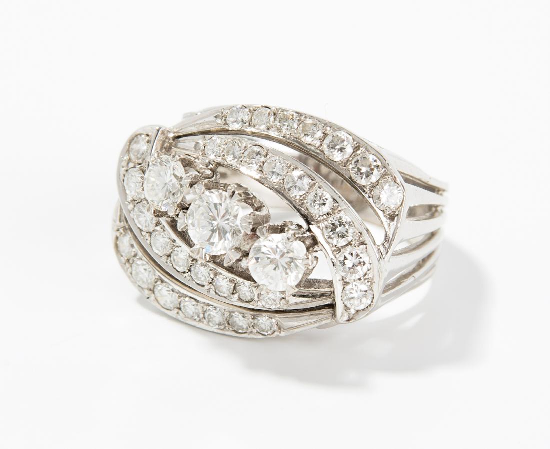 Brillant-Ring 750 Weissgold. 3 Brillanten ca. 0.80 ct, (1 of 1)