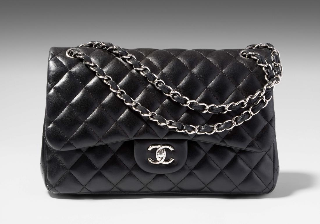 Chanel, Handtasche "Timeless" Jumbo Aus schwarzem Leder (1 of 13)