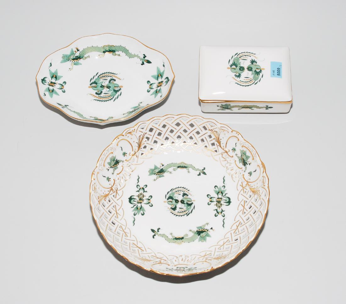 Lot: 3 Teile, Meissen 20.Jh. Porzellan, Dekor (1 of 1)