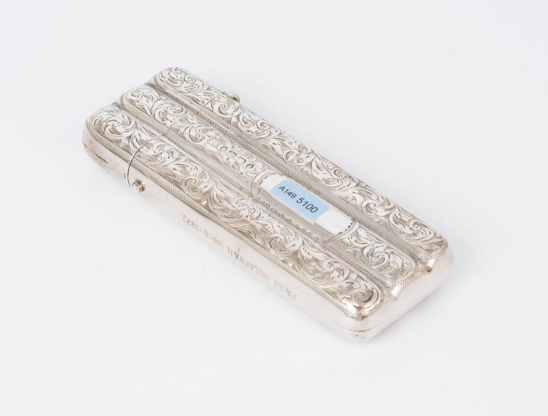 Zigarrendose Birmingham, 1872. Silber. Meistermarke (1 of 1)