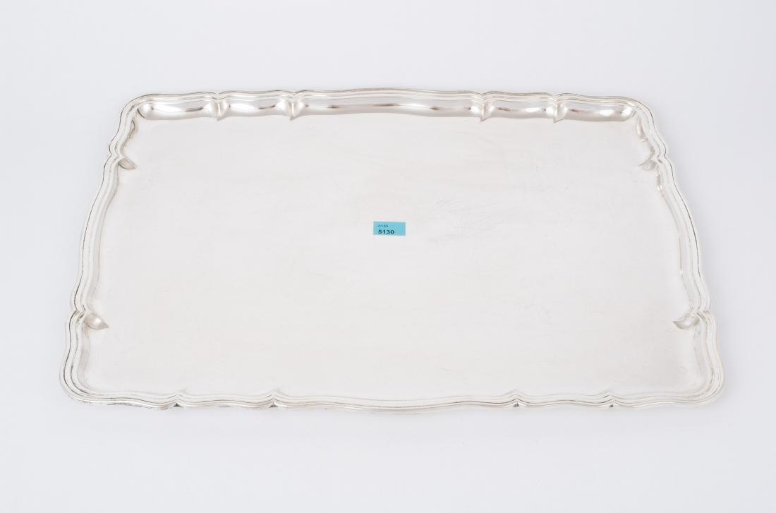 Tablett Um 1900. Silber. Verkäufermarke Gebrüder (1 of 1)