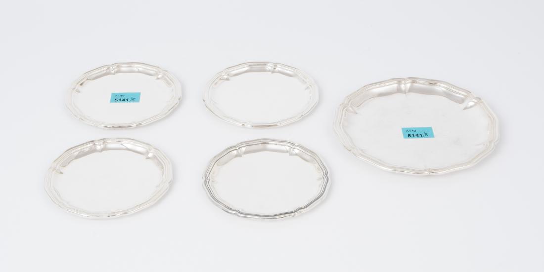 Lot: 4 Glas- und 1 Flaschenuntersetzer Schaffhausen, (1 of 1)