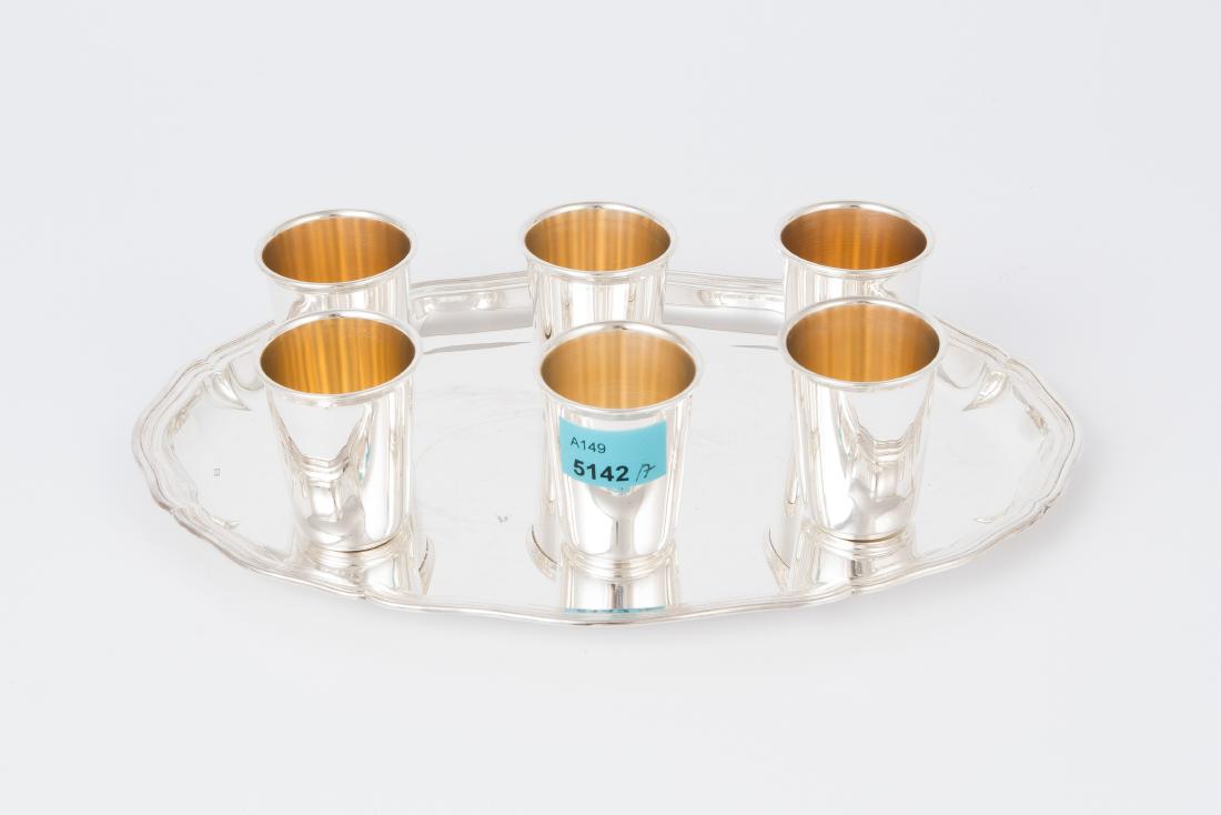 Schnaps-Set Deutschland, 20.Jh. Silber. Kleines ovales (1 of 1)