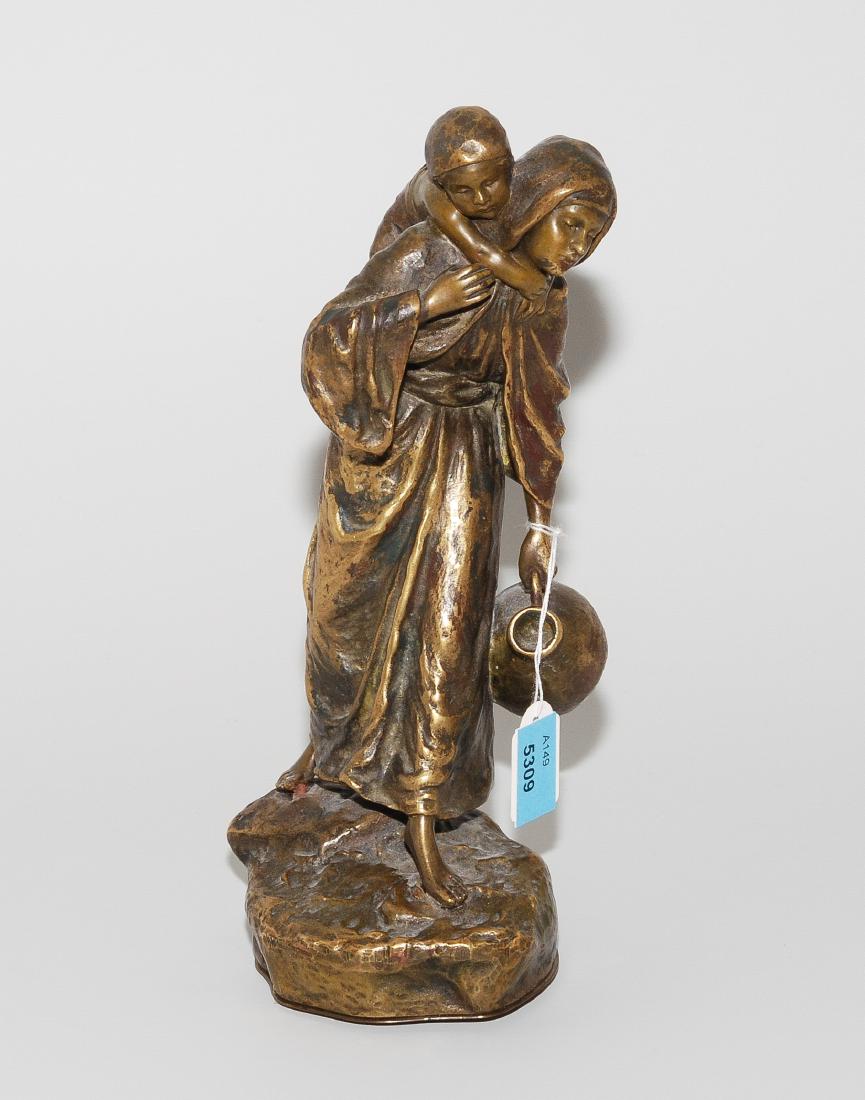 Figurengruppe 20.Jh. Bezeichnet: "RUFF". Bronze, dunkel (1 of 1)