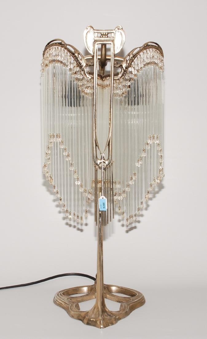 Tischlampe Frankreich, um 1915–1920. Vernickelte (1 of 1)