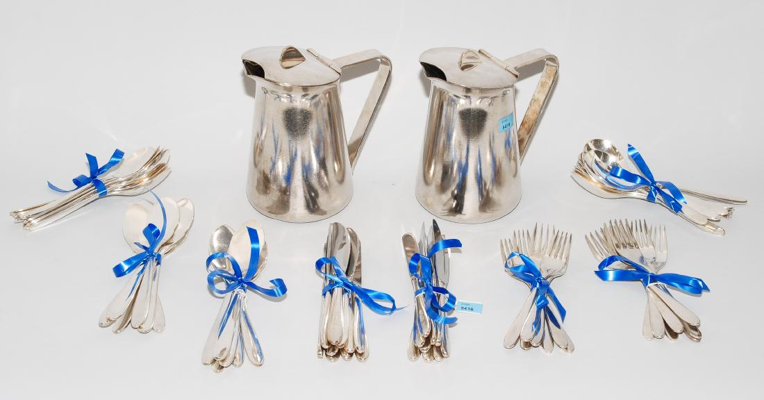 Lot: Besteck und 2 Kaffeekannen "Swissair" 20.Jh. (1 of 1)