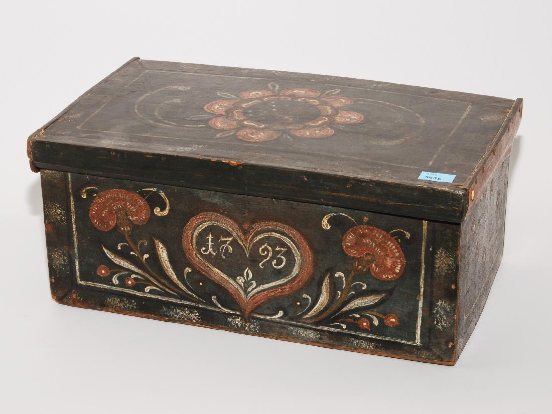 Schatulle Alpenländisch, datiert 1793. Holz, polychrom (1 of 1)
