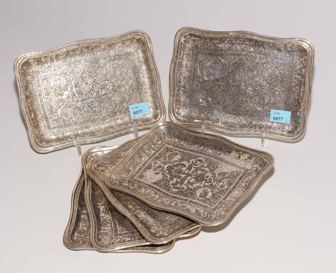6 Kleine Platten Persien. Silber. Leicht geschwungene (1 of 1)