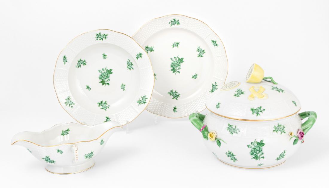 Tafelservice, Herend Nach 1945. Porzellan, Form Osier, (1 of 1)