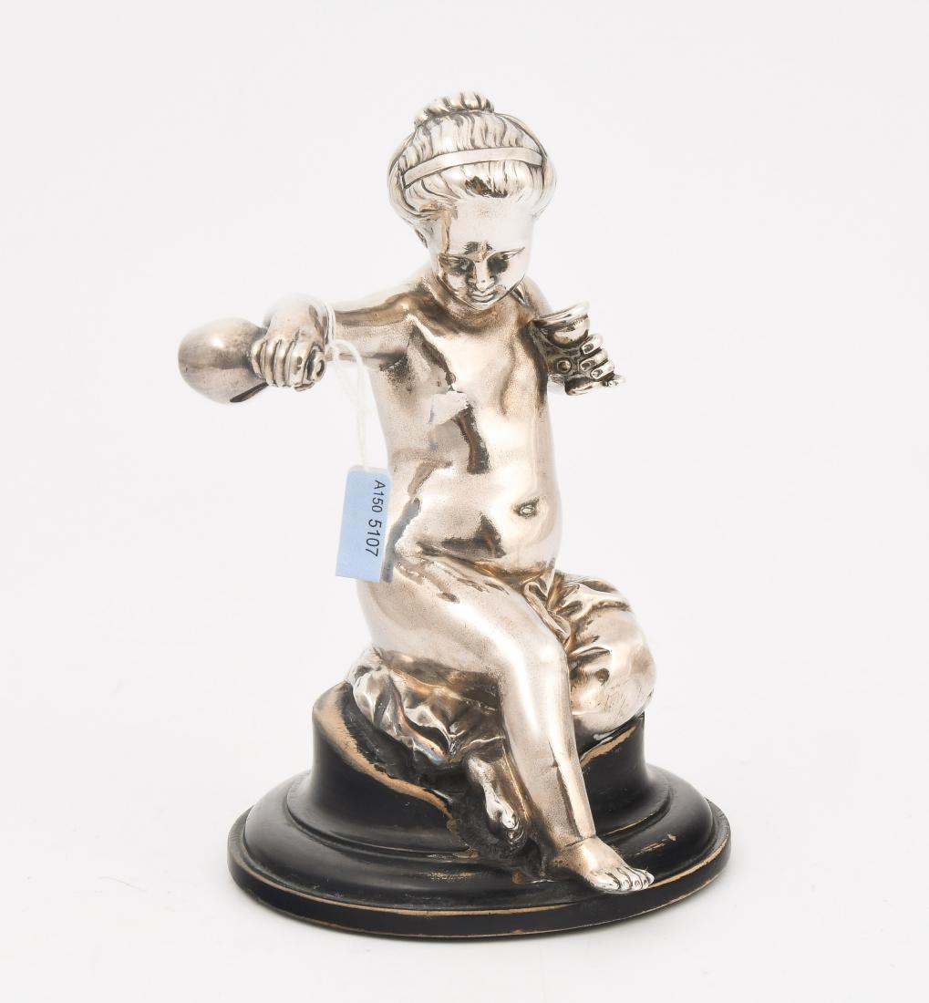 Figur England, 19.Jh. Silber. Auf rundem Holzsockel (1 of 1)