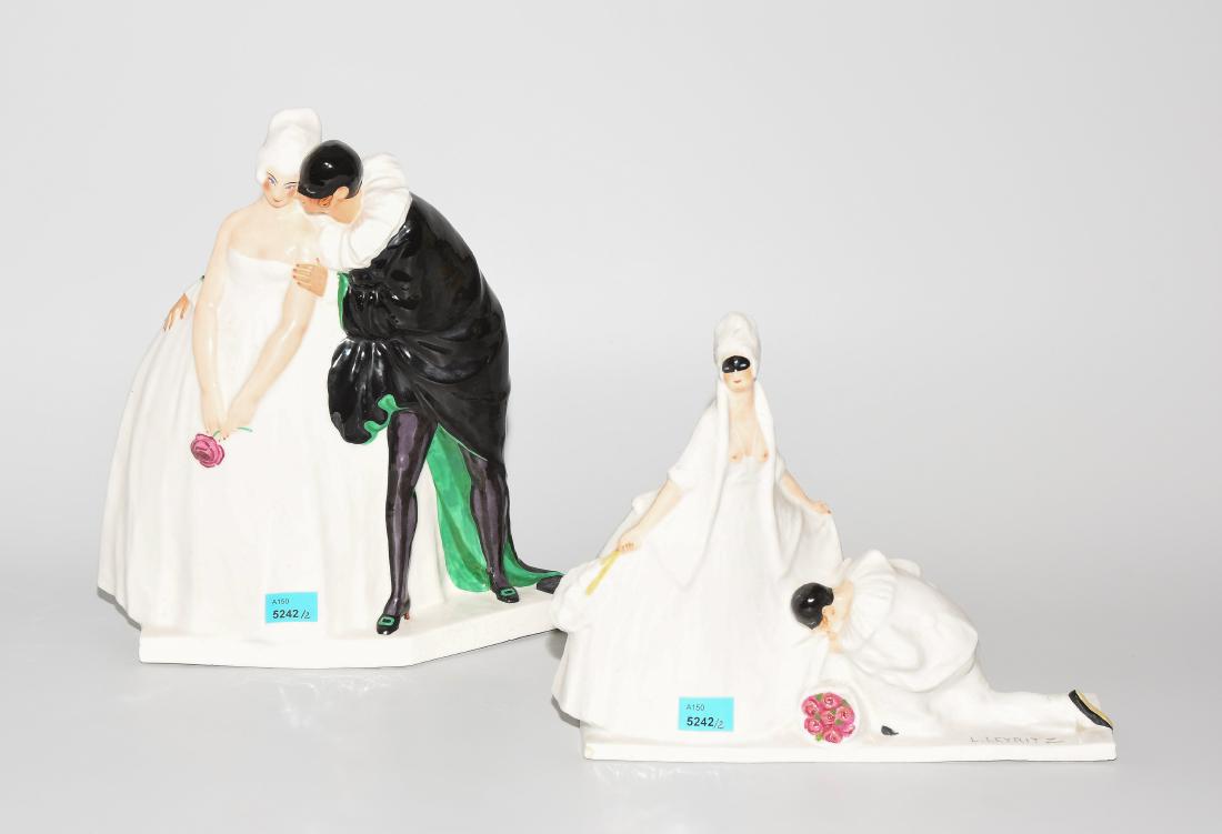 Lot: 2 Figurengruppen Frankreich, 20.Jh. Modell von (1 of 1)