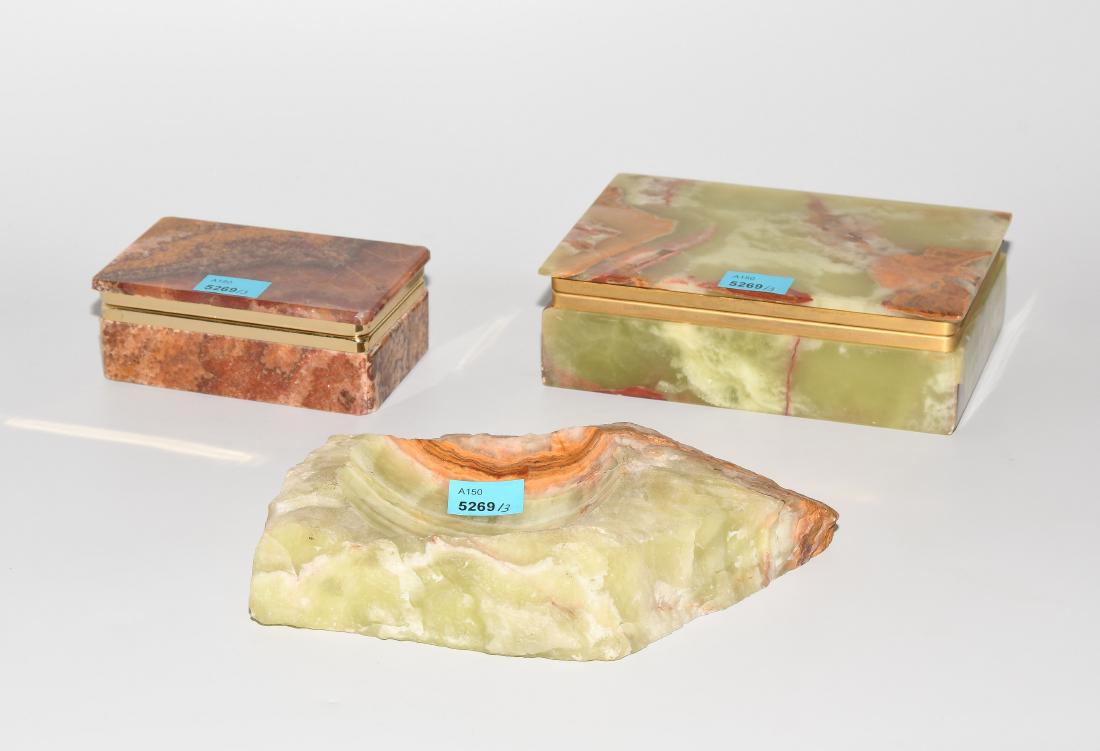 Lot: 2 Deckeldosen und Ascher 20.Jh. (1 of 1)