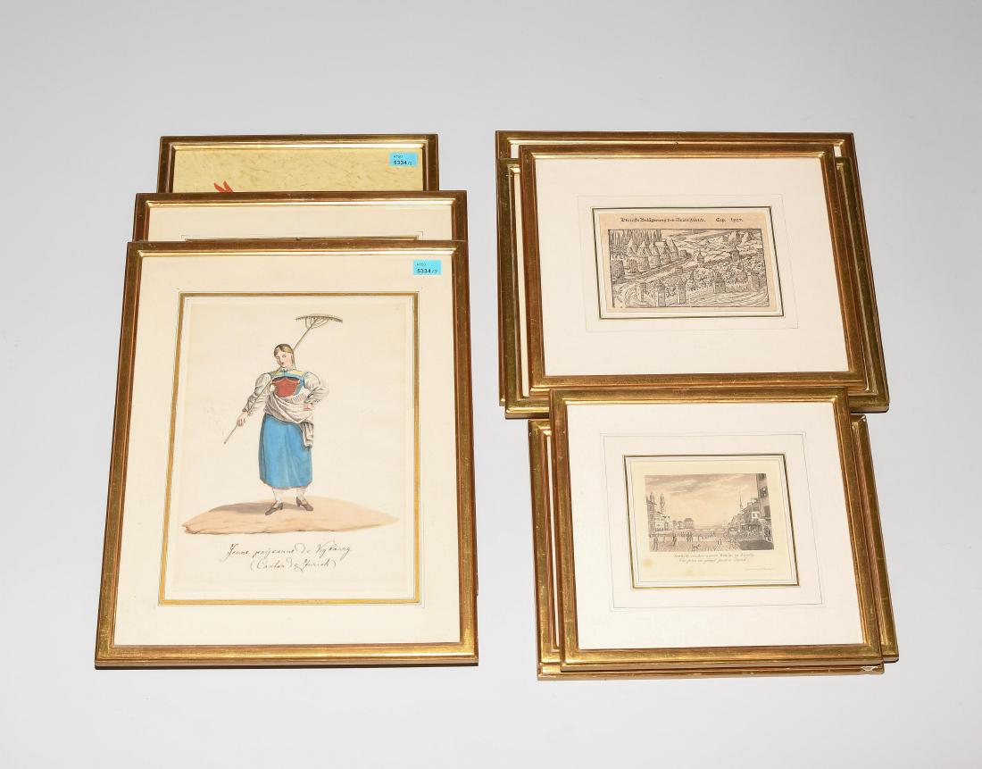 Lot: 9 Bilderrahmen Rechteckige Holzrahmen, übereck (1 of 1)