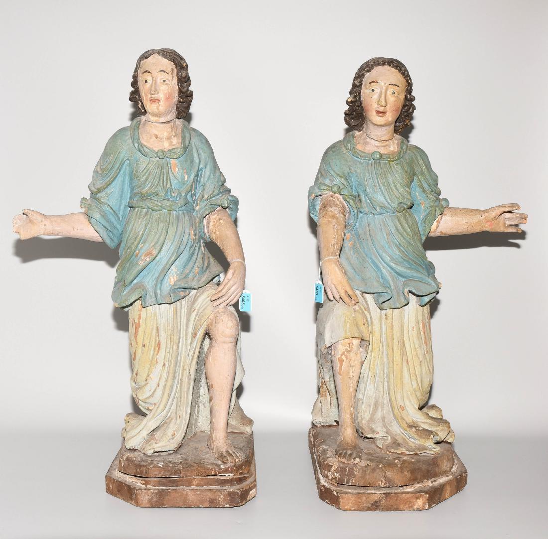 1 Paar Engelsfiguren Italien, Barock. Holz, geschnitzt (1 of 1)
