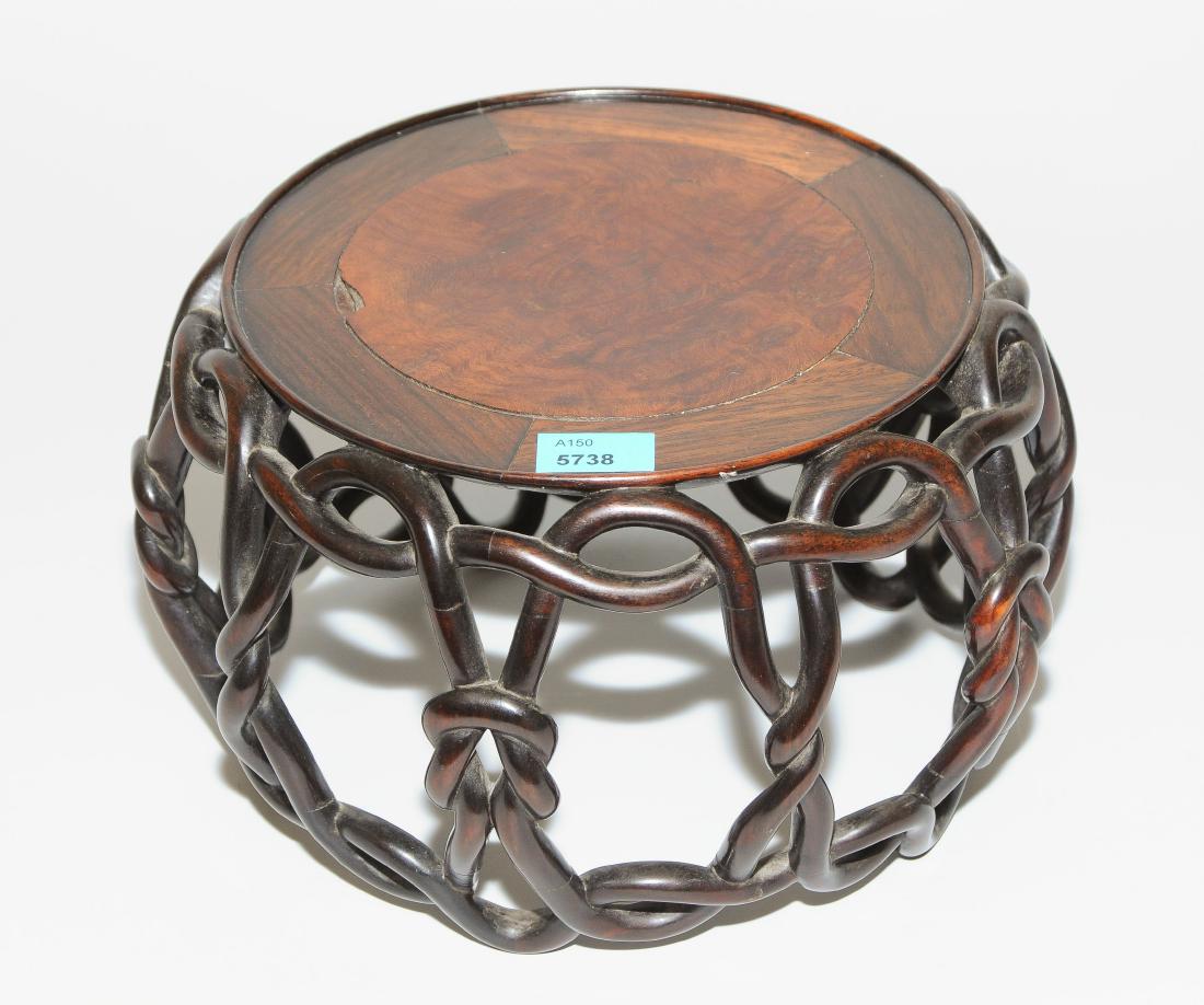 Holzsockel China, Qing-Dynastie. Holz. Runder Sockel (1 of 1)