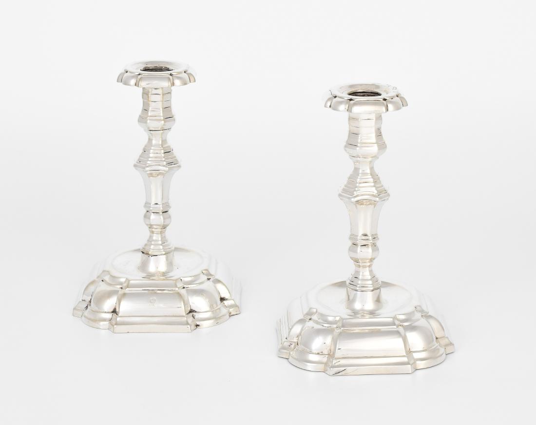 1 Paar Kerzenstöcke Dänemark, im Stil des Barocks. (1 of 1)