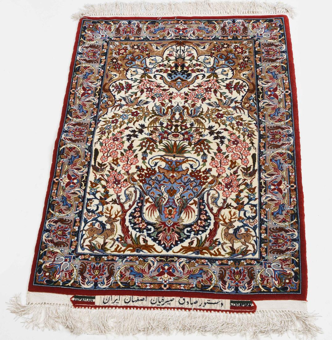 Isfahan Z-Persien, um 1980. Flormaterial Korkwolle, (1 of 5)