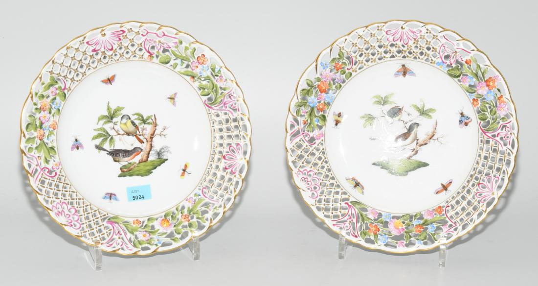 7 Teller Herend, nach 1945. Porzellan, Rand (1 of 1)