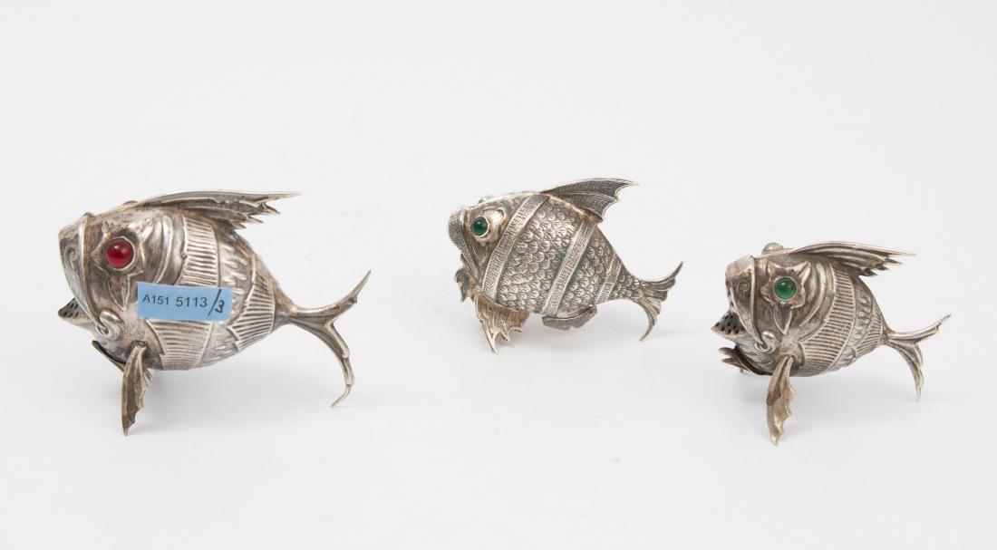 Lot: 3 Streuer/Tierfiguren Spanien, 20.Jh. Silber. In (1 of 1)