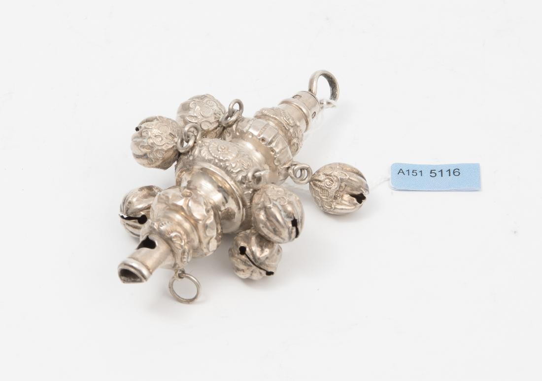 Kinderpfeife/Rassel Birmingham, 1876. Silber. (1 of 1)