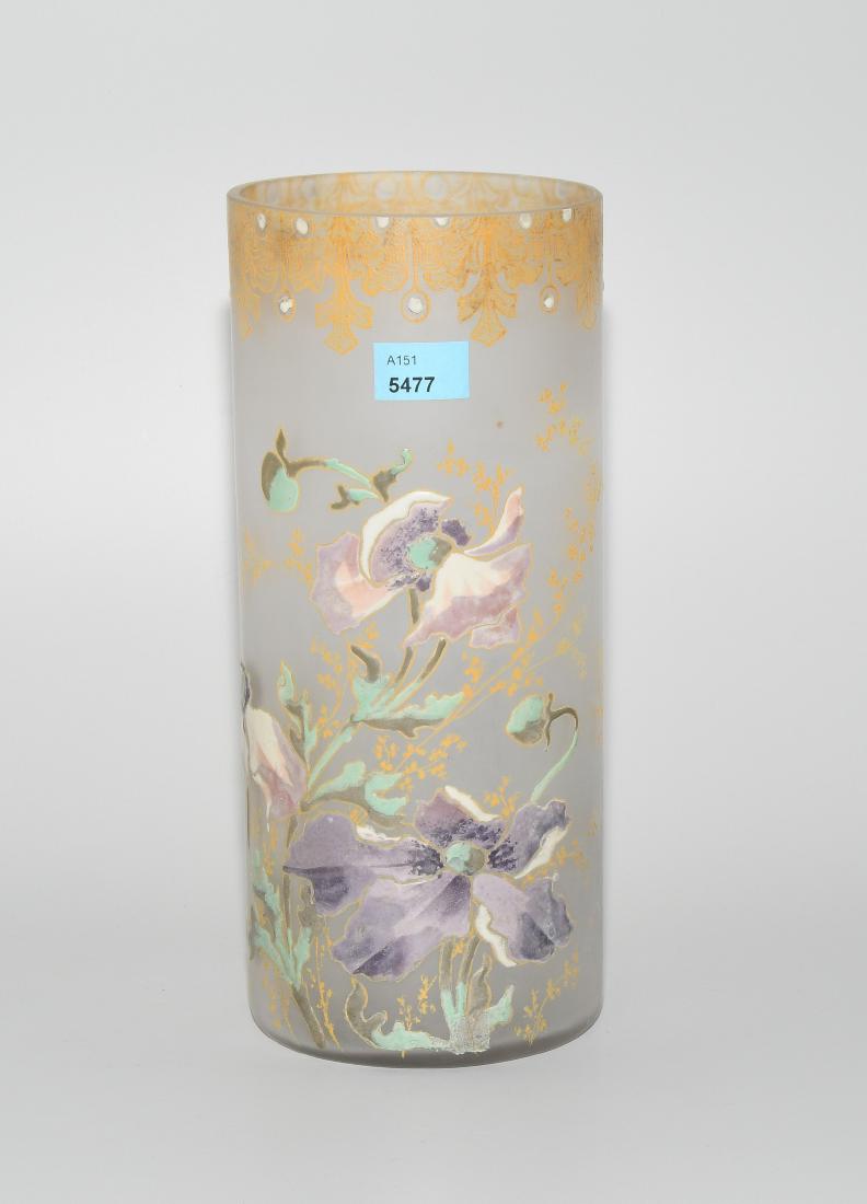 Vase Frankreich, um 1900. Farbloses, mattiertes Glas, (1 of 1)