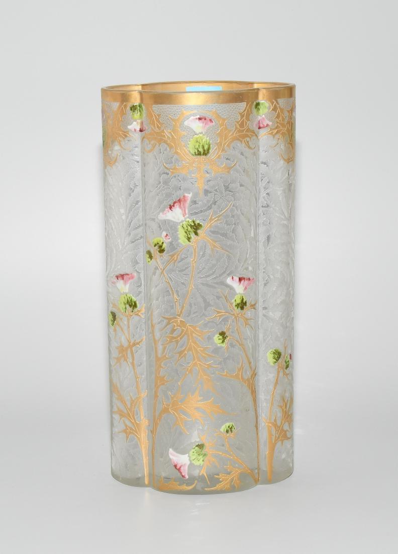 Vase Frankreich, um 1900. Farbloses, mattiertes und (1 of 1)