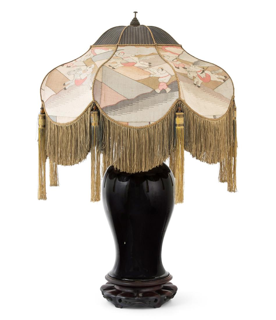 Vase als Lampenfuss China, um 1900. Porzellan mit (1 of 13)