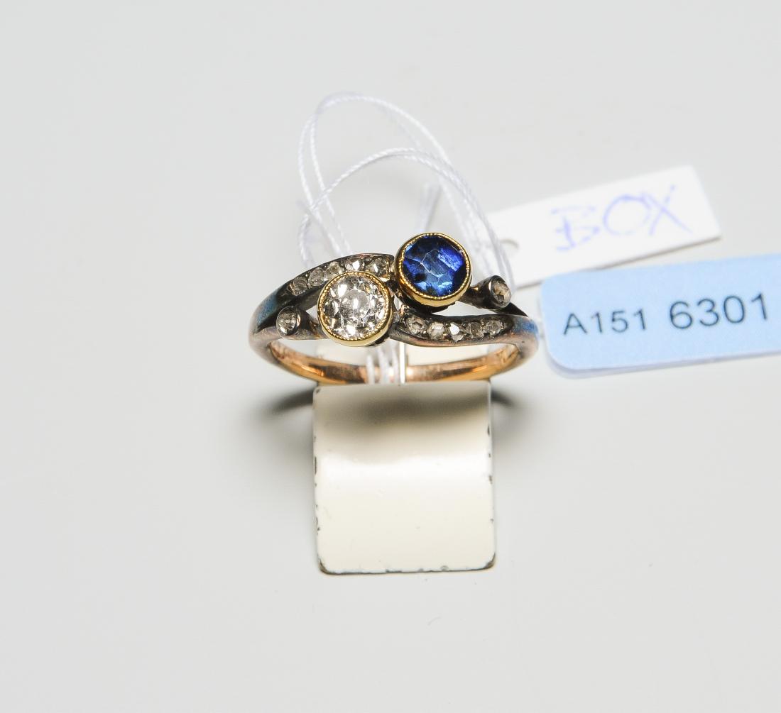 Diamant Saphir Ring 19 Jh 585 Rotgold 1 Saphir Ca Dec 10 2018 Schuler Auktionen Ag In Switzerland