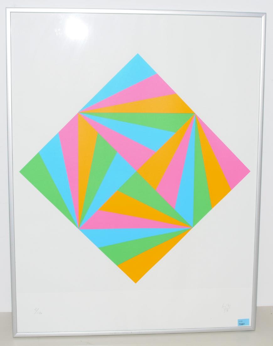 Bill, Max: (Winterthur 1908–1994 Berlin) Ohne Titel. 1993. Farbserigraphie. 2/120. Unten rechts signiert und datiert. Lichtmass 64x49 cm. Gerahmt.