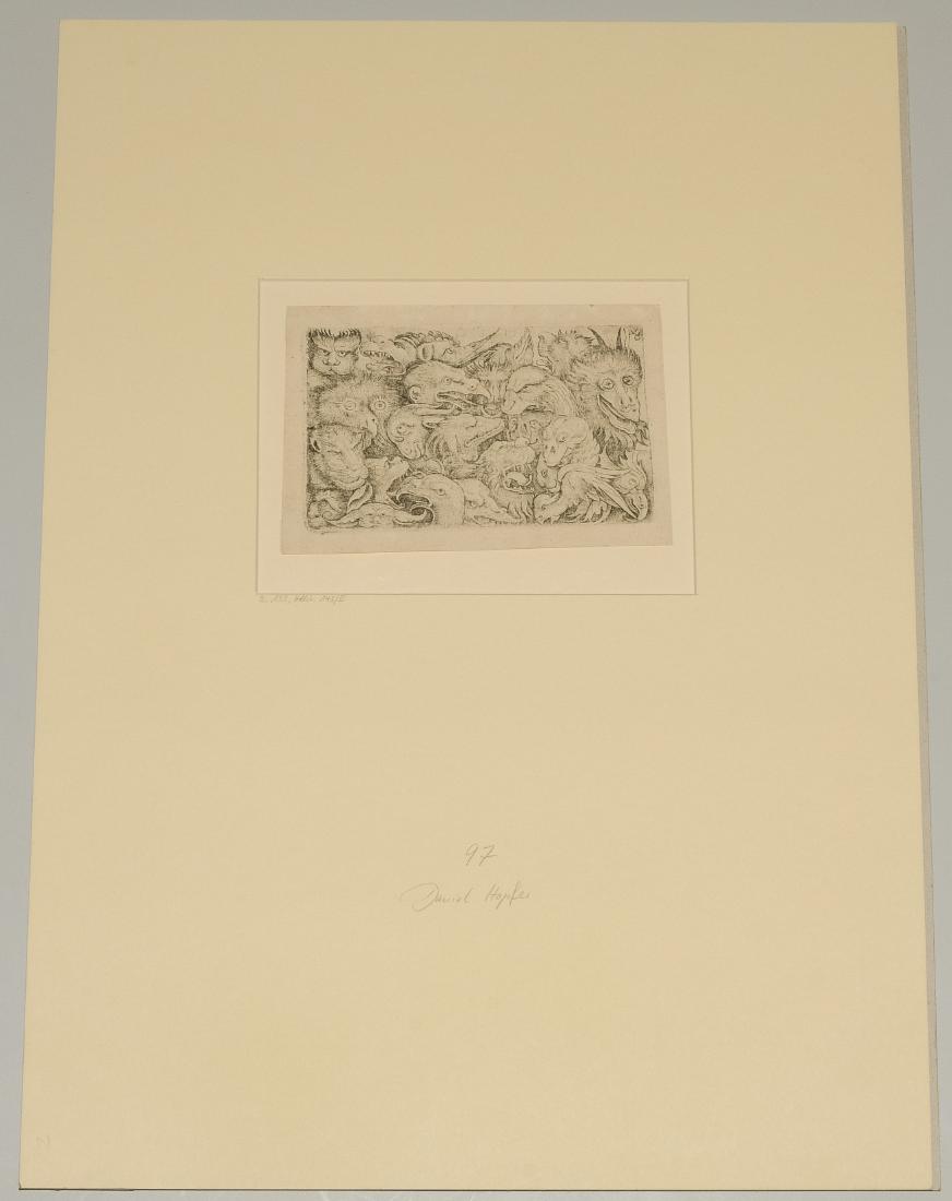 Hopfer, Daniel: (Kaufbeuren um 1470–1536 Augsburg) Groteske mit verschiedenen Tierköpfen. Radierung, sign. mit dem "DH"-Monogramm. 8x13,5 cm. Etwas schwächerer Abzug.