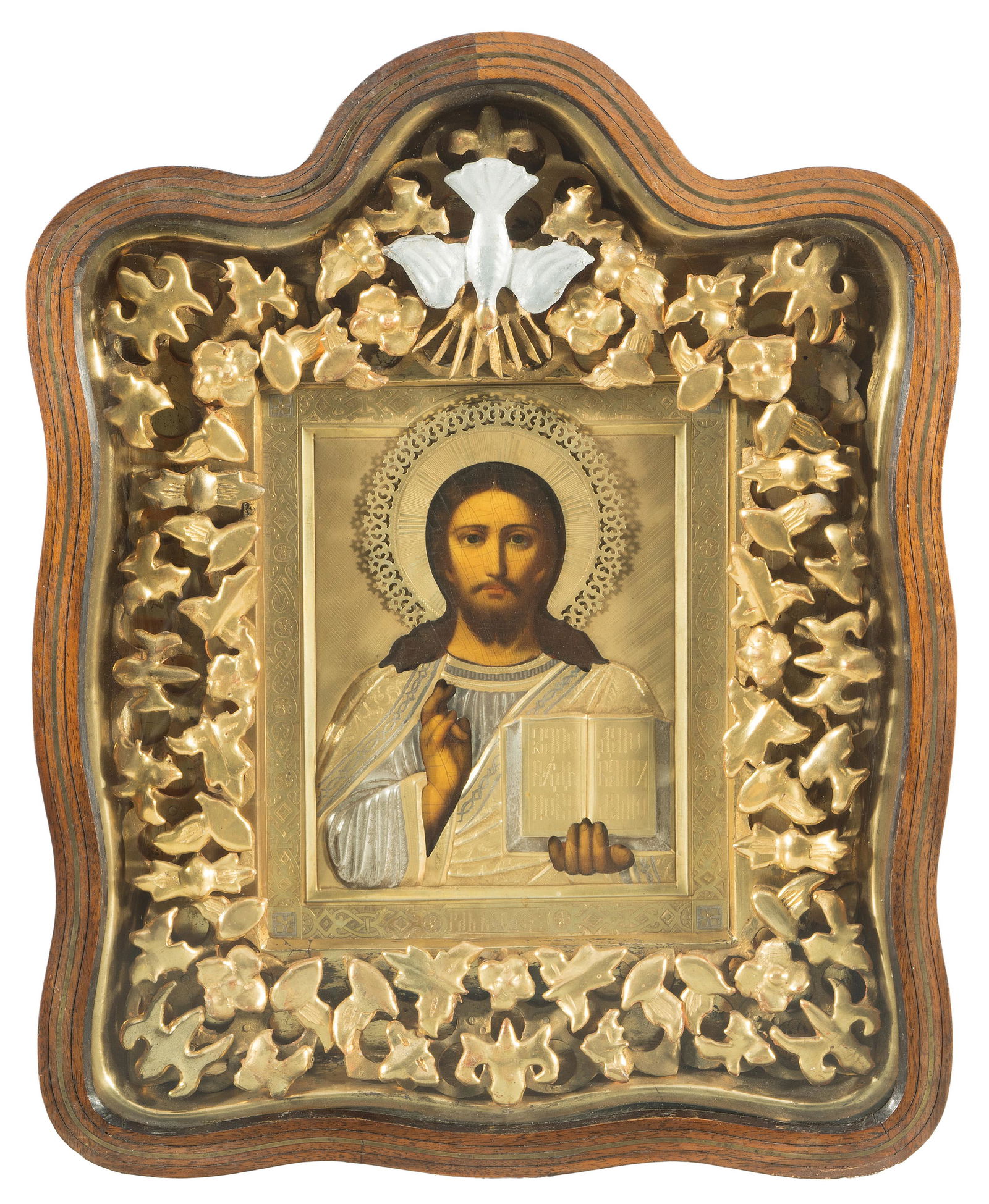 Christus Pantokrator mit Oklad in Kiyot (1 of 1)