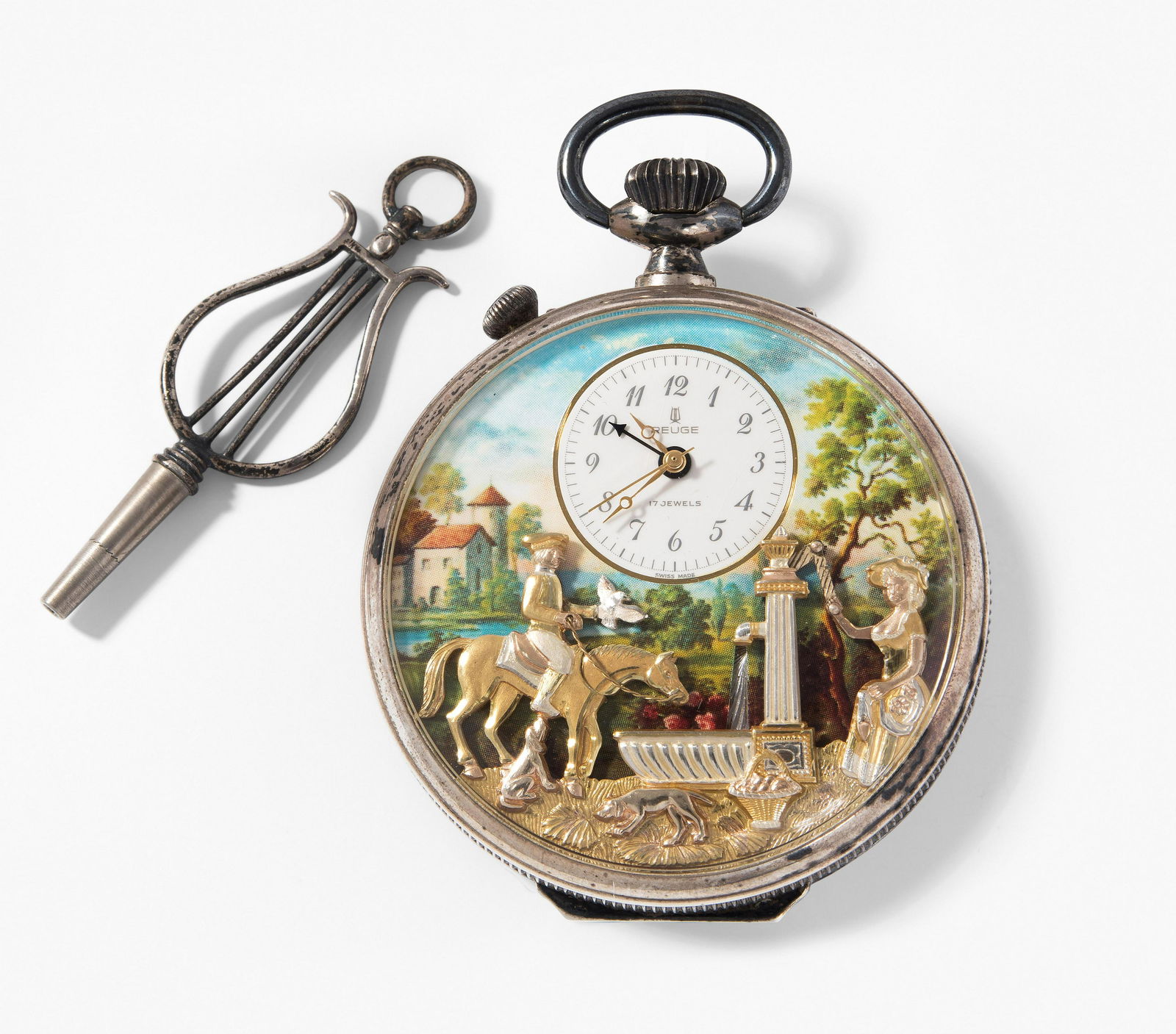 Taschenuhr mit Wecker und Musikautomat, Reuge, 1980er Jahre (1 of 1)