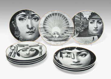 Piero Fornasetti, Serie von 10 Tellern