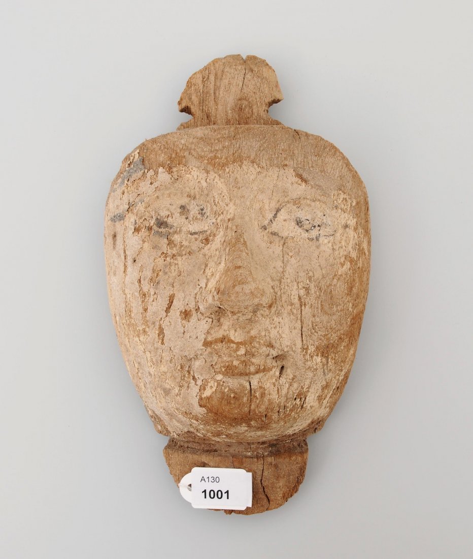 Mumienmaske Ägypten, Spätzeit. Holz mit Resten von (1 of 1)