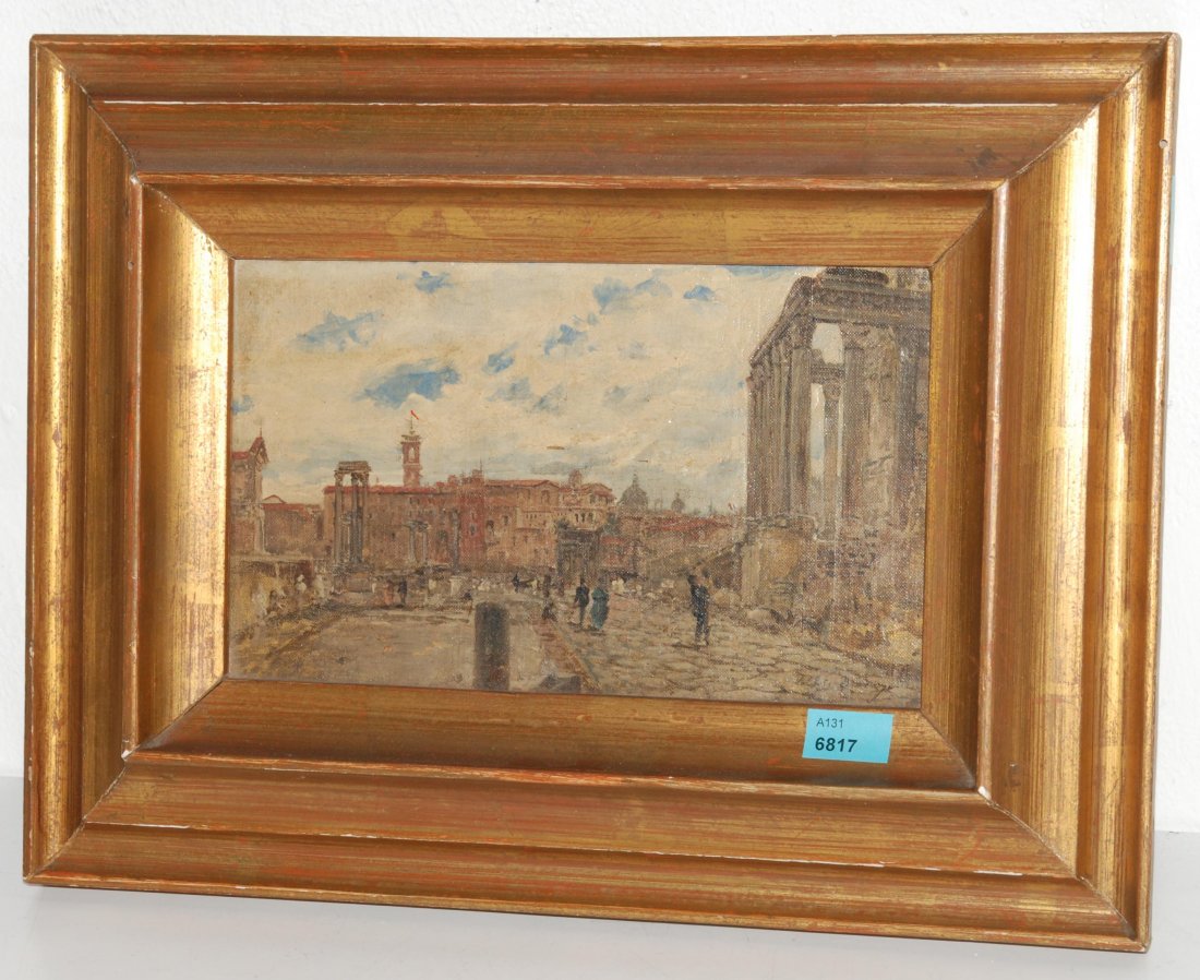 Domingo Fallola, Roberto (Paris 1883â€“1956 Madrid): Domingo Fallola, Roberto (Paris 1883â€“1956 Madrid) Forum Romanum. Ã–l auf Leinwand Ã¼ber Holz. Unten rechts bezeichnet: Roberto Domingo. 13x21,5 cm.