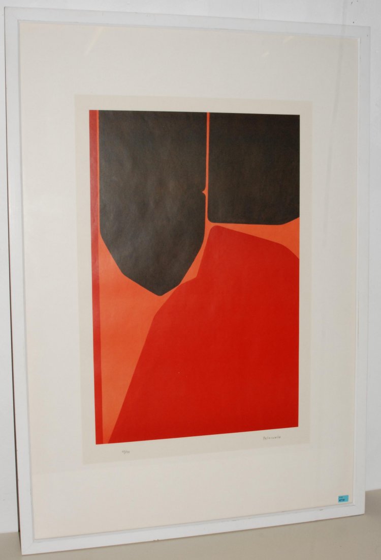 Palazuelo, Pablo (Madrid 1916â€“2007 Madrid) Ohne: Palazuelo, Pablo (Madrid 1916â€“2007 Madrid) Ohne Titel. Konkrete Komposition. Farblithographie. 60/150. Unten rechts signiert. Darstellung 64,4x43 cm. Gerahmt.