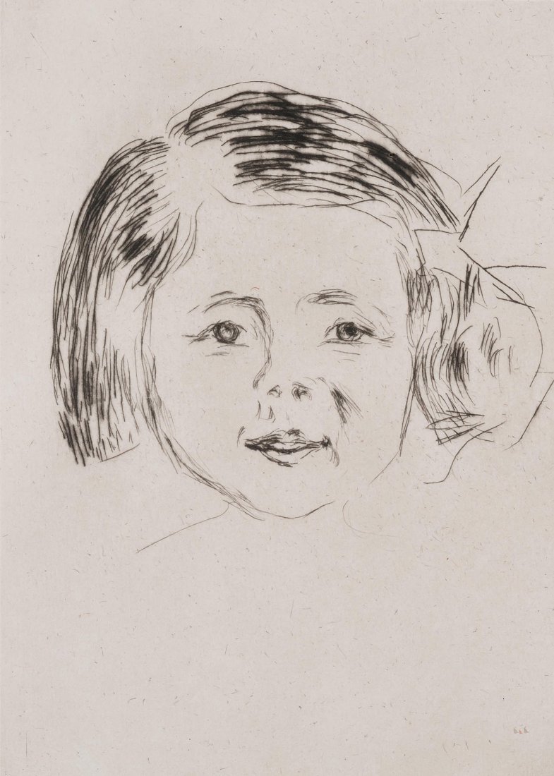 Munch, Edvard (Löiten 1863–1944 Oslo) "Herbert Esche's: Munch, Edvard (Löiten 1863–1944 Oslo) "Herbert Esche's Daughter". 1905 (Abzug nach 1906). Kaltnadelradierung. Unten rechts auf dem Rückblatt bezeichnet: "Munch". Blattgrösse 16,3x11,5 cm. Gerahmt