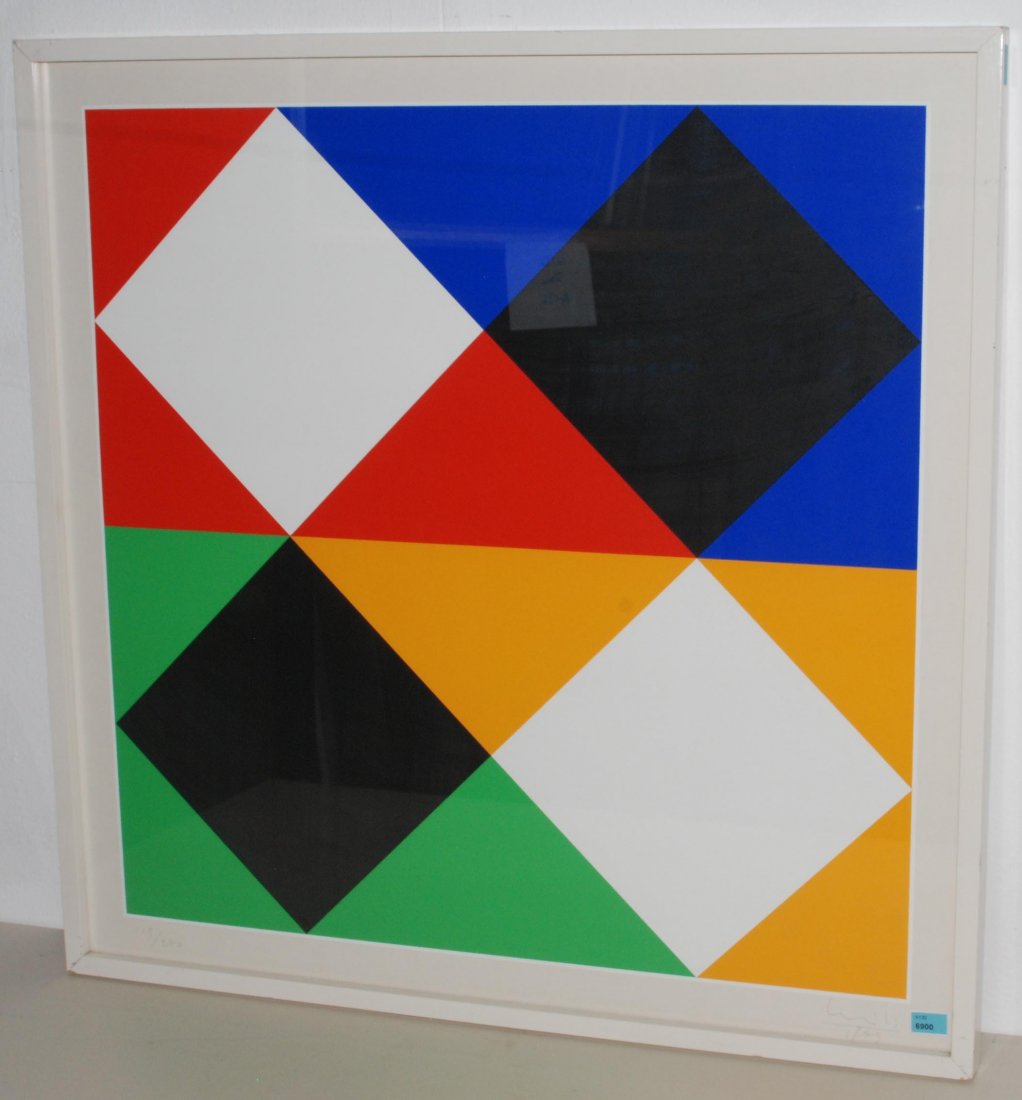 Bill, Max (Winterthur 1908–1994 Berlin) Ohne Titel.: Bill, Max (Winterthur 1908–1994 Berlin) Ohne Titel. 1965. Farbserigraphie. 119/250. Unten rechts signiert und datiert. Lichtmass 66,5x66,5 cm. Gerahmt.