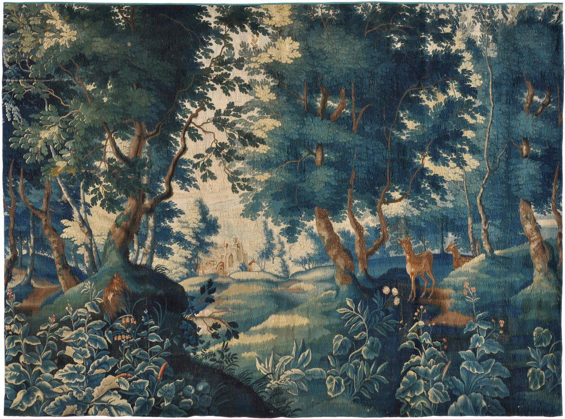 Tapisserie-Fragment Frankreich, Ende 18.Jh. Wandbehang. (1 of 6)