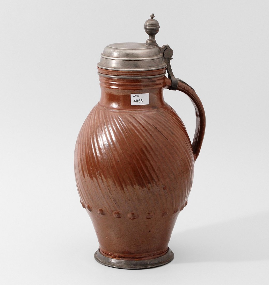 Krug (Melonenkrug), Bunzlau, Mitte 18.Jh. Keramik, (1 of 1)