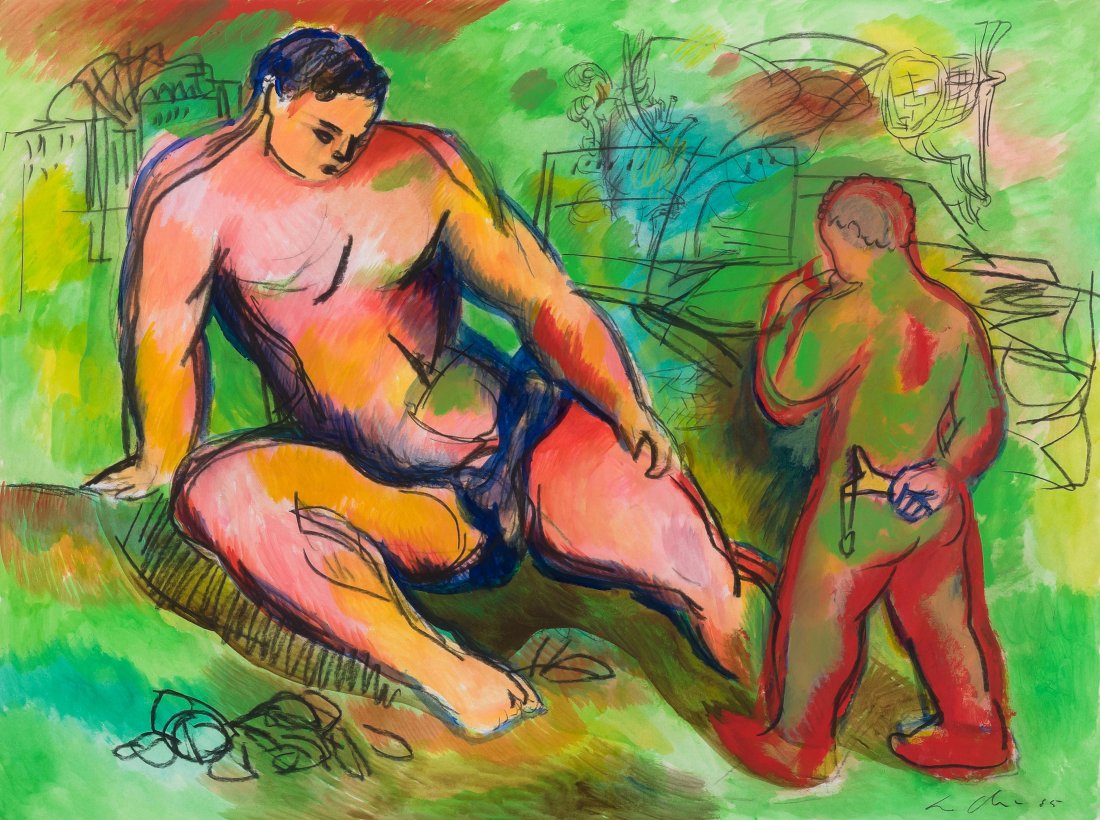 Chia, Sandro (Florenz 1946) "La Fionda". 1985. (1 of 8)