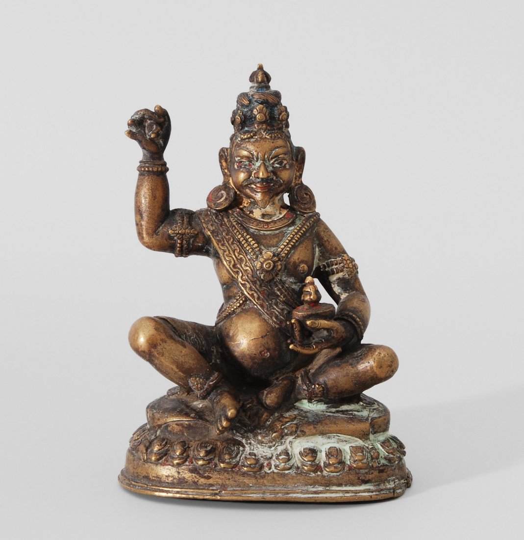 Vajradhara Nepal. Bronze, Resten von Bemalung. Urbuddha (1 of 1)