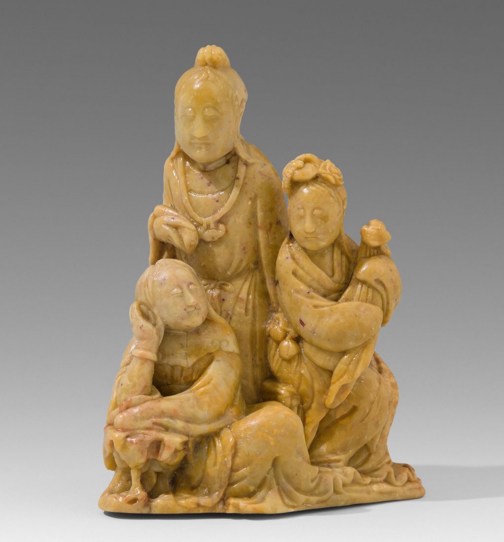 Figurengruppe China. Speckstein. Zwei stehende Figuren (1 of 1)