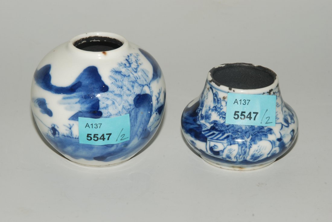 Lot: 2 Pinselwäscher China, 1.Hälfte 20.Jh. Porzellan. (1 of 1)