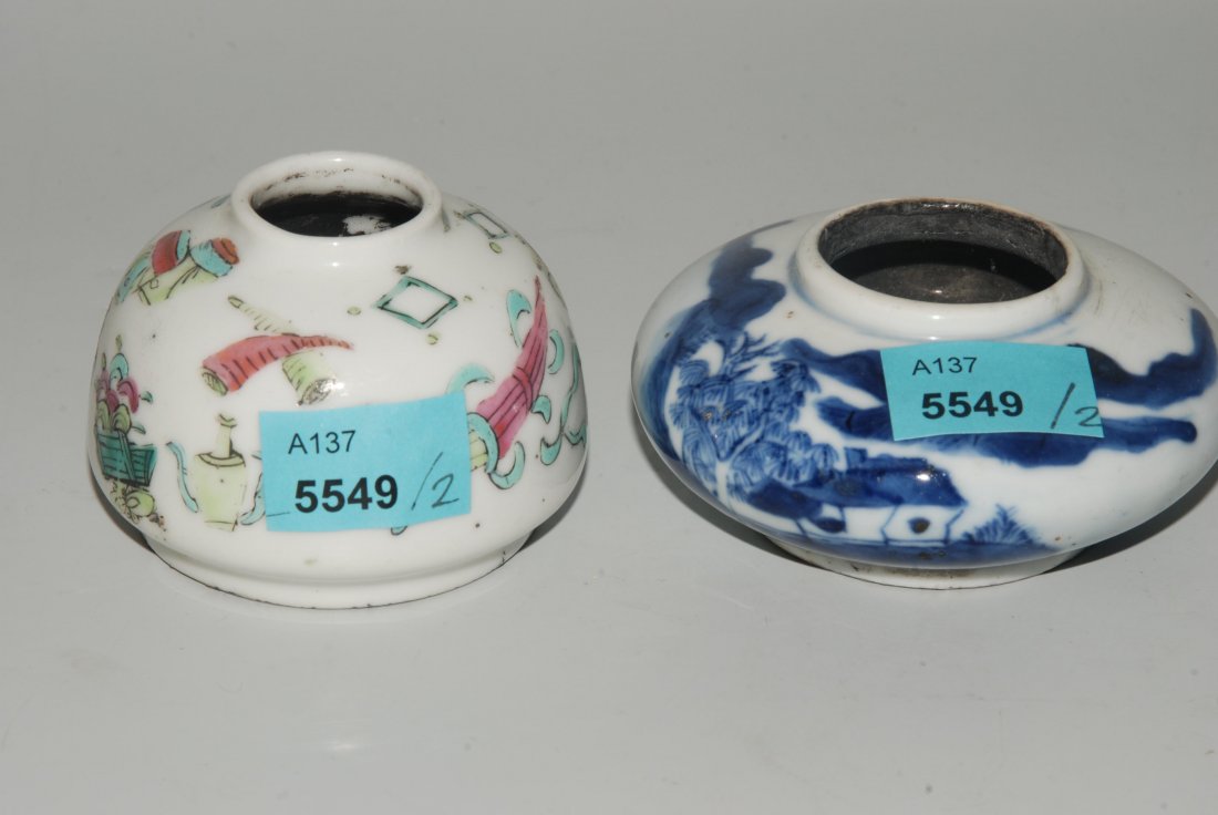 Lot: 2 Pinselwäscher China, 1.Hälfte 20.Jh. Porzellan. (1 of 1)