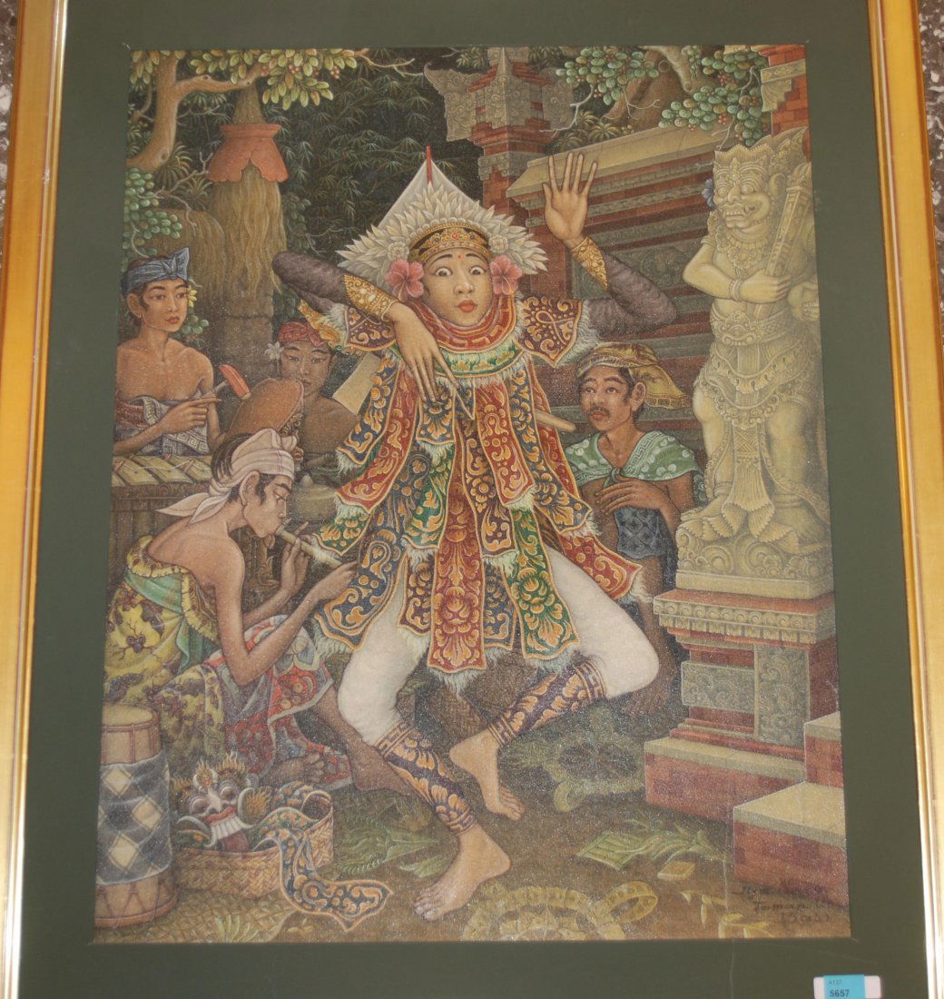 Nyoman Meja (Bali 1952) Farbe auf Leinwand. "Der (1 of 4)